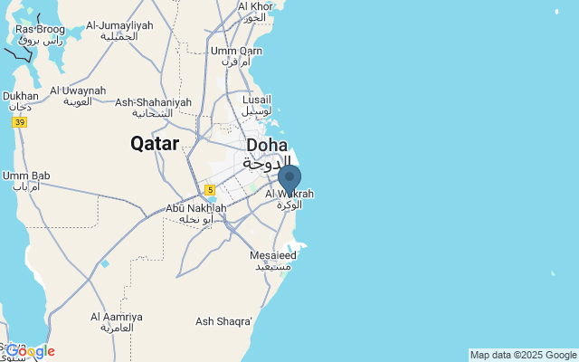 Kaart met locatie Moskeeën in Al Wakra